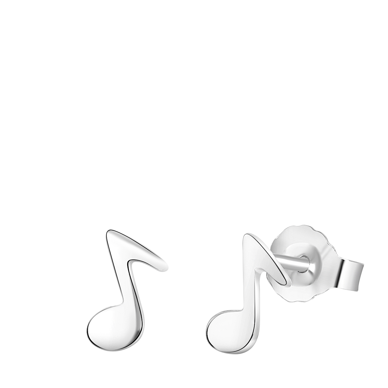 Zilveren K3 oorbellen muzieknoot